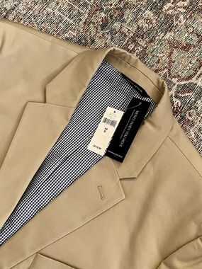 Banana Republic Factory Cotton Stretch Tan Blazer (44R)